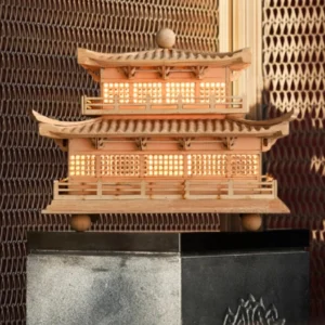 Đèn bàn gỗ Tùng Đăng phong cách Á Đông