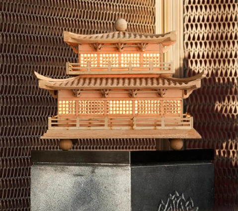 Đèn bàn gỗ Tùng Đăng phong cách Á Đông