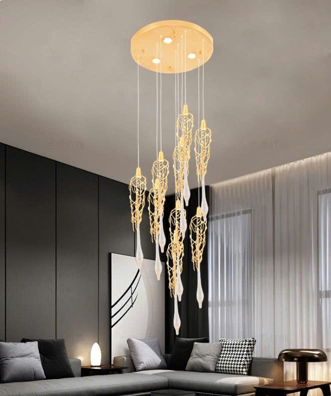 ĐÈN THẢ PHA LÊ NGHỆ THUẬT – GIỌT SƯƠNG BAN MAI ĐỌNG TRÊN TỔ KÉN VÀNG